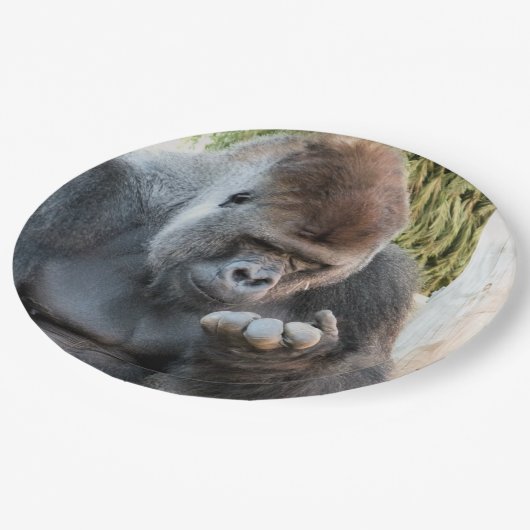 NIEDLICH GORILLA PAPPTELLER (Schrägansicht)