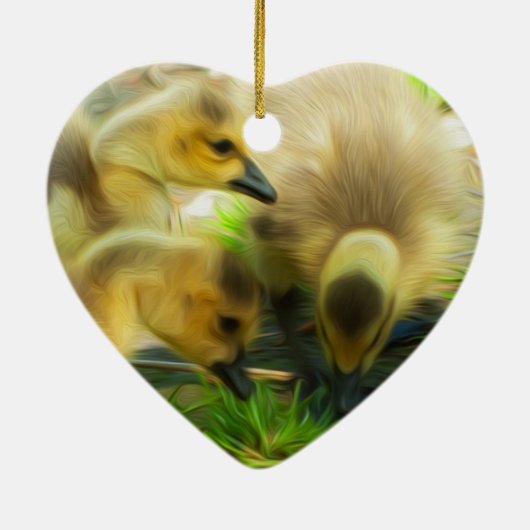 Niedlich Gosling Keramik Ornament (Hinten)