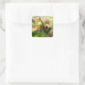 Niedlich Gosling Quadratischer Aufkleber (Tasche)
