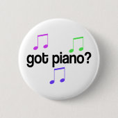 Niedlich got Klavier-Musik-Geschenk Button (Vorderseite)
