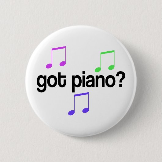 Niedlich got Klavier-Musik-Geschenk Button (Vorderseite)