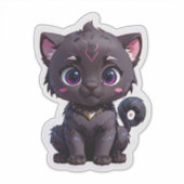 Niedlich Goth Cat Aufkleber (Vorderseite)