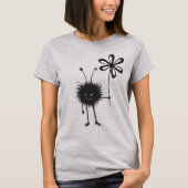 Niedlich Goth Evil Blume Bug T-Shirt (Vorderseite)