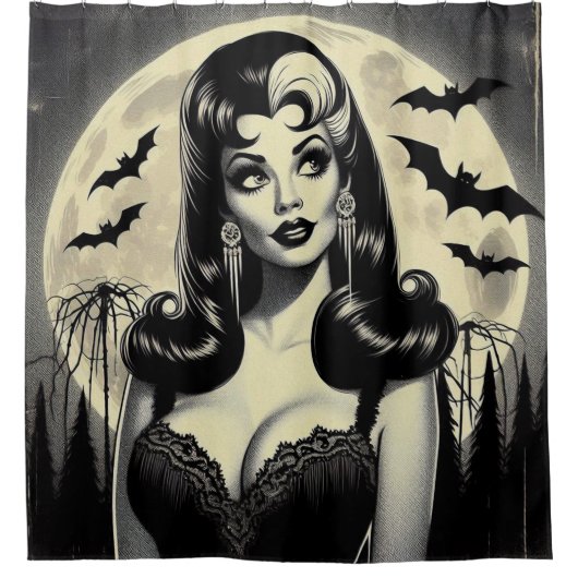 Niedlich Goth Girl Duschvorhang (Vorderseite)