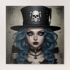 Niedlich Goth Girl in Top Hat Puzzle