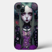 Niedlich Goth Girl Lila Black Fantasy Art Case-Mate iPhone Hülle (Rückseite)