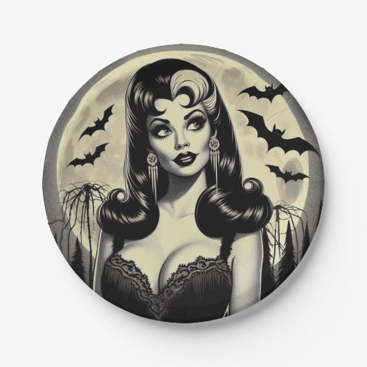 Niedlich Goth Girl Pappteller (Vorderseite)