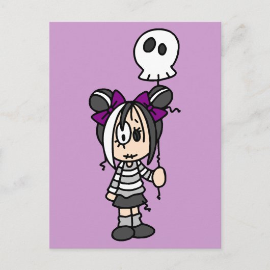 Niedlich Goth Girl Postkarte (Vorderseite)