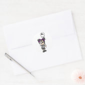 Niedlich Goth Girl Runder Aufkleber (Umschlag)
