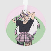Niedlich Goth Girl Weihnachten Ornament (Rückseite)