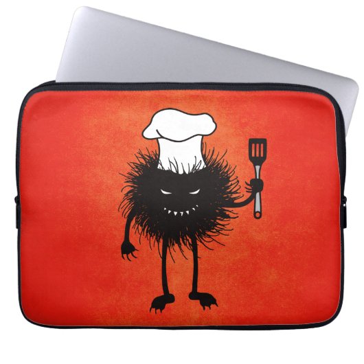 Niedlich Goth Koch Funny Cooking Character Laptopschutzhülle (Vorderseite)