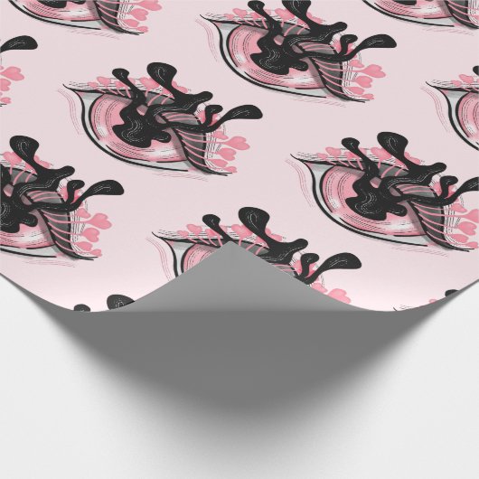 Niedlich Goth Pink Eye Creepy Horror Wicca Geschenkpapier (Ecke)