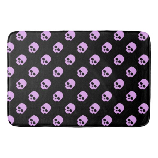 Niedlich Goth Pink Skulls Badematte (Vorderseite)