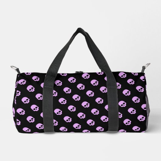Niedlich Goth Pink Skulls Duffle Bag (Vorderseite)
