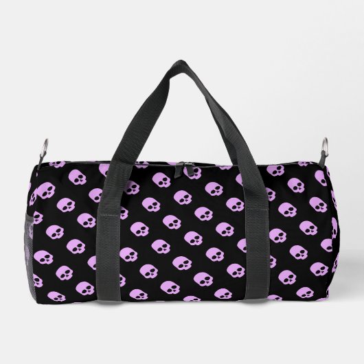 Niedlich Goth Pink Skulls Duffle Bag (Rückseite)
