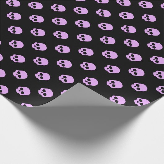 Niedlich Goth Pink Skulls Geschenkpapier (Ecke)