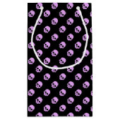 Niedlich Goth Pink Skulls Kleine Geschenktüte (Rückseite)