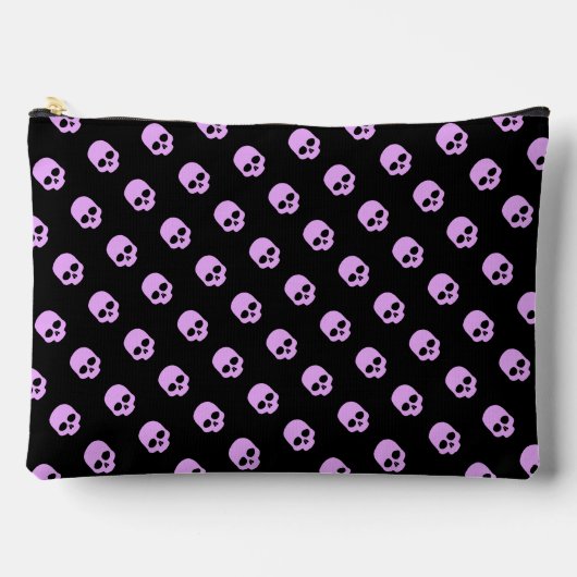 Niedlich Goth Pink Skulls Zubehörtasche (Vorderseite)