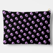Niedlich Goth Pink Skulls Zubehörtasche (Rückseite)