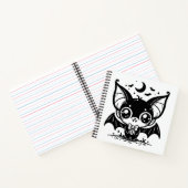 Niedlich Goth Vampire Bat Spooky Kawaii Notizblock (Innenseite)
