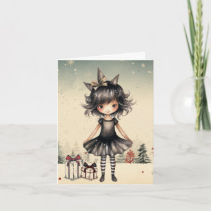 Niedlich Gothic Fairy Weihnachten Karte