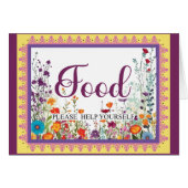 Niedlich Gothic Garden Sugar Skull Food Card (Vorderseite (Horizontal))