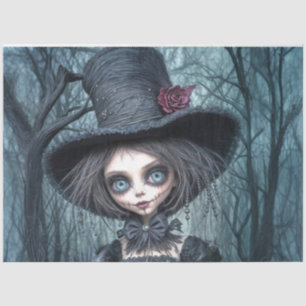 Niedlich Gothic Girl iDecoupage - Dark Whimsical A Seidenpapier