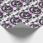 Niedlich Gothic Girl Lila Weihnachten Geschenkpapier (Ecke)
