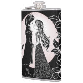 Niedlich gotische Emo Kids Kiss Valentinstag Flachmann (Links)