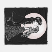 Niedlich gotische Emo Kids Kiss Valentinstag Fleecedecke (Vorderseite (Horizontal))