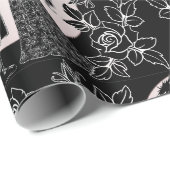 Niedlich gotische Emo Kids Kiss Valentinstag Geschenkpapier (Rolleneckpunkt)