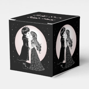Niedlich gotische Emo Kids Kiss Valentinstag Geschenkschachtel