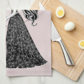 Niedlich gotische Emo Kids Kiss Valentinstag Geschirrtuch (Viertel Falte)