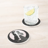 Niedlich gotische Emo Kids Kiss Valentinstag Getränkeuntersetzer (Seite)