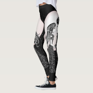 Niedlich gotische Emo Kids Kiss Valentinstag Leggings