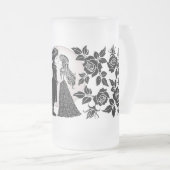 Niedlich gotische Emo Kids Kiss Valentinstag Mattglas Bierglas (VorderseiteRechts)