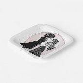 Niedlich gotische Emo Kids Kiss Valentinstag Pappteller (Gewinkelt)