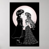Niedlich gotische Emo Kids Kiss Valentinstag Poster (Vorne)