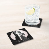 Niedlich gotische Emo Kids Kiss Valentinstag Rechteckiger Pappuntersetzer (Vor Ort)