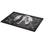 Niedlich gotische Emo Kids Kiss Valentinstag Schneidebrett (Ecke)