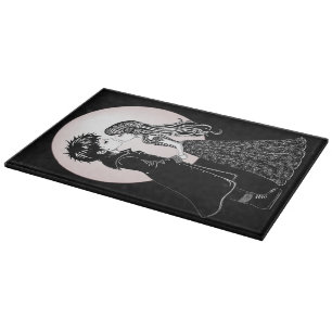 Niedlich gotische Emo Kids Kiss Valentinstag Schneidebrett