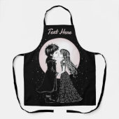 Niedlich gotische Emo Kids Kiss Valentinstag Schürze (Vorderseite)