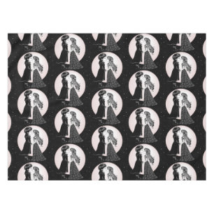 Niedlich gotische Emo Kids Kiss Valentinstag Tischdecke