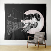 Niedlich gotische Emo Kids Kiss Valentinstag Wandteppich (Beispiel (Horizontal))