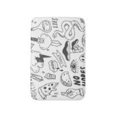 Niedlich Graffiti: Doodle Art Set. Badematte (Vorderseite Vertikal)