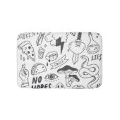 Niedlich Graffiti: Doodle Art Set. Badematte (Vorderseite)