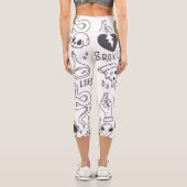 Niedlich Graffiti: Doodle Art Set. Capri Leggings (Rückseite)