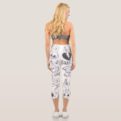 Niedlich Graffiti: Doodle Art Set. Capri Leggings (Rückseite)