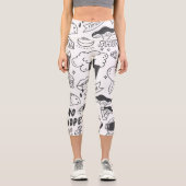 Niedlich Graffiti: Doodle Art Set. Capri Leggings (Vorderseite)