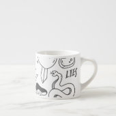 Niedlich Graffiti: Doodle Art Set. Espressotasse (Rechts)